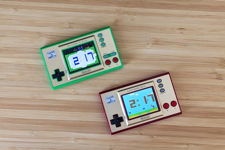 Nintendo Game & Watch consoles with Super Mario and Zelda