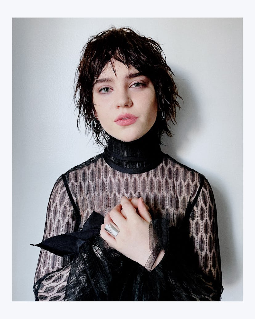 Sophie Thatcher wearing Vassilis Zoulias dress