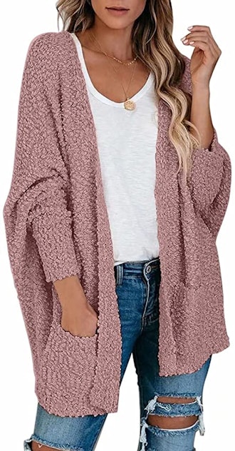 Dokotoo Open Front Popcorn Sweater