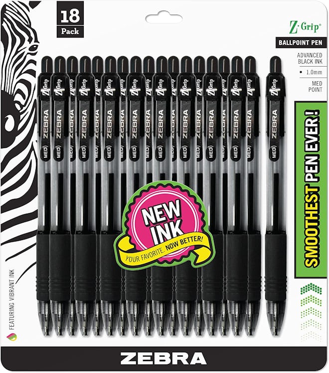 Z-Grip Retractable Ballpoint Pens, Black (18 Pack)