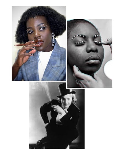 Collage of Lupita Nyong'o, Nina Simone, Marlene Dietrich