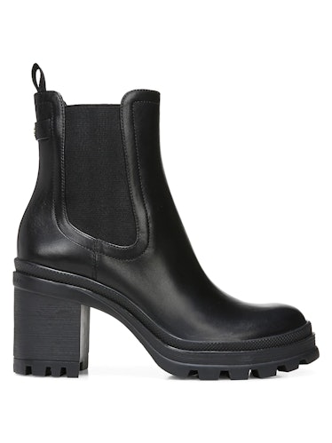 Veronica Beard's Black Winnie Leather Ankle Boots. 