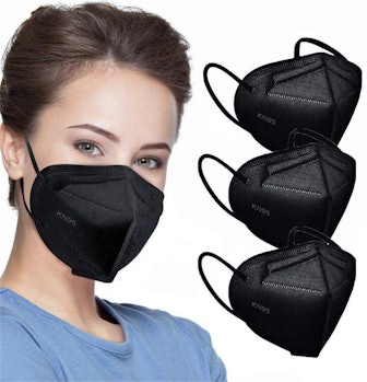 LEMENT KN95 Face Masks, Black (50 Pack)