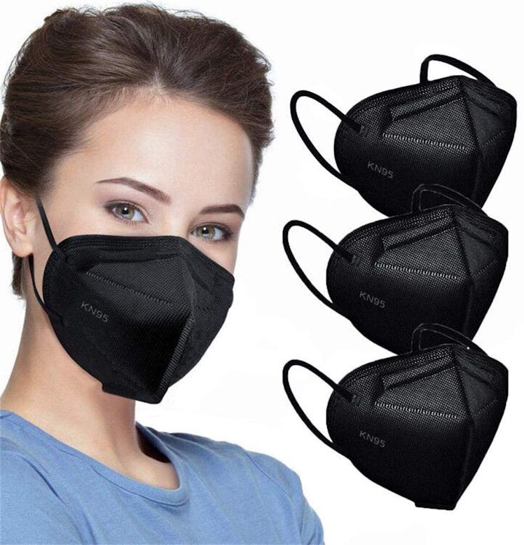 LEMENT KN95 Face Masks, Black (50 Pack)