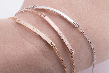 Petite Boutique 16K Gold Personalized Name Bar Bracelet