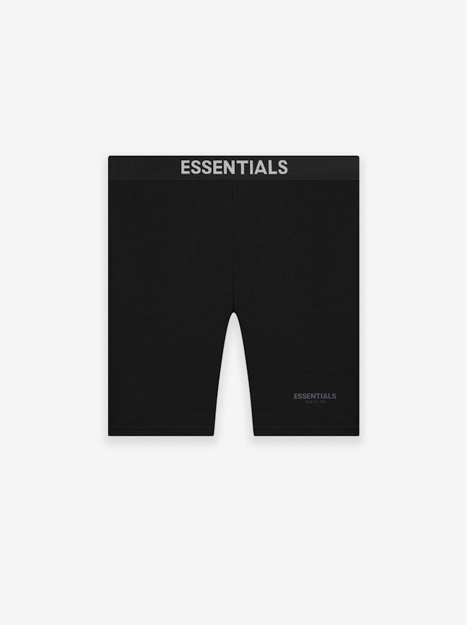 Black Athletic Biker Shorts from FEAR OF GOD Essentials, available to shop on SSENSE.