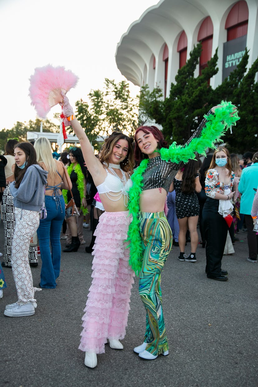 Street style at Harry Styles' Love On Tour At The Forum in Los Angeles.