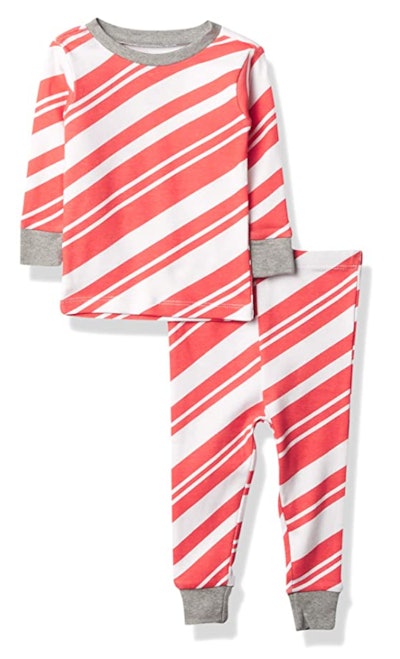 These snug fit holiday pajamas are made from organic cotton.