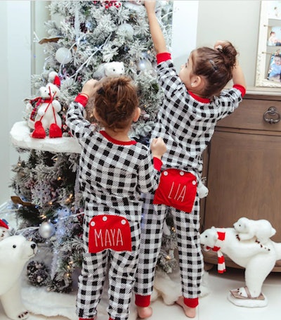These plaid family Christmas pajamas are an adorable choice. 
