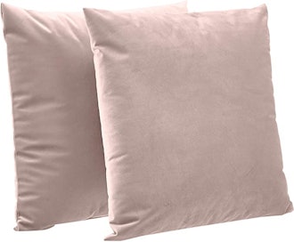 Amazon Basics 2-Pack Velvet Fleece Decorative Throw Pillows