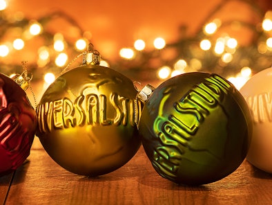 These Universal Studios ball ornaments are part of the Universal 2021 holiday merch. 