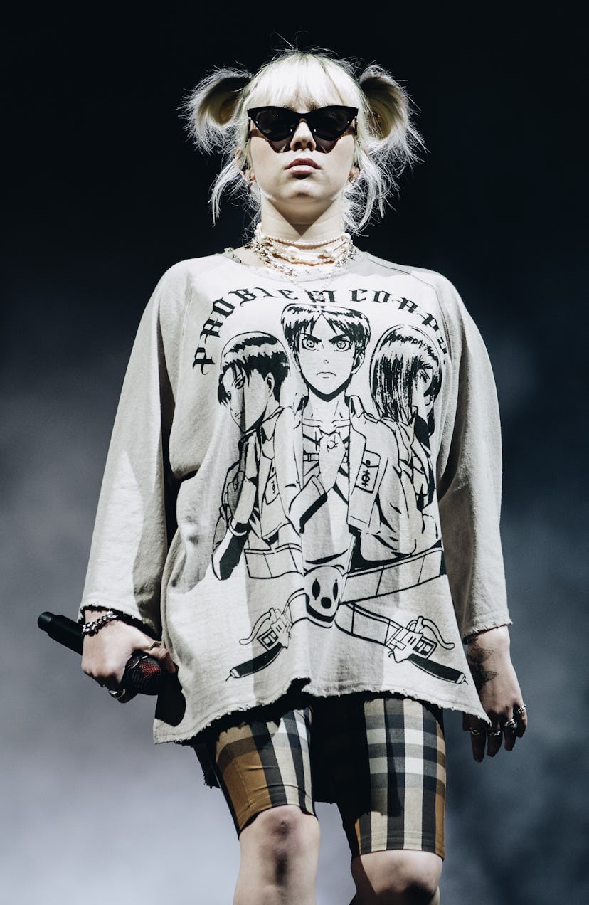 See every "ugly" '90s trend Billie Eilish wears like a pro, from Dad sneakers to bucket hats.