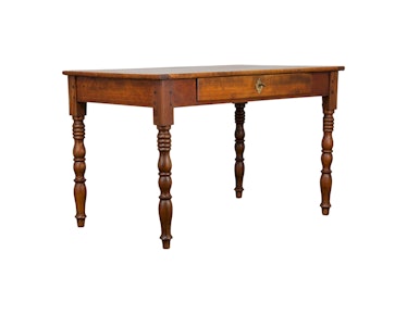 Late 19th Century Country French Rustic Farmhouse Style Walnut Writing Desk