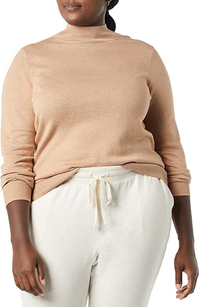 Amazon Essentials Lightweight Long-Sleeve Mockneck Sweater