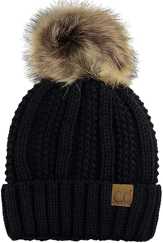 C.C Thick Cable Knit Beanie