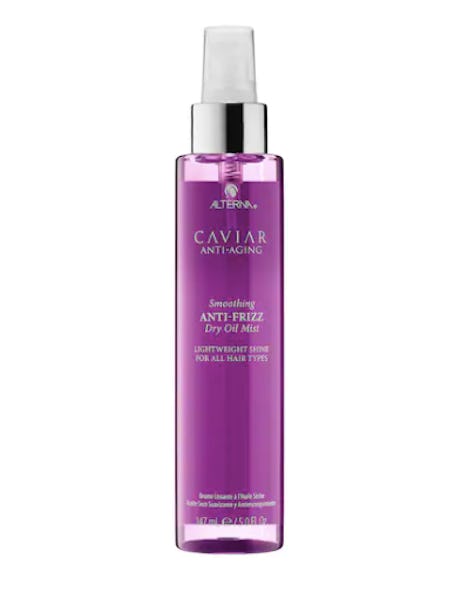 alterna haircare caviar oil mist, which is good to use when blow drying fine hair