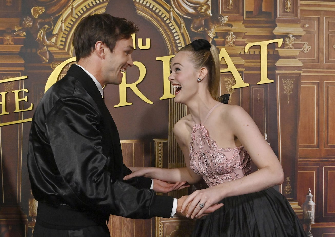 Nicholas Hoult & Elle Fanning star in 'The Great' Season 2 on Hulu.
