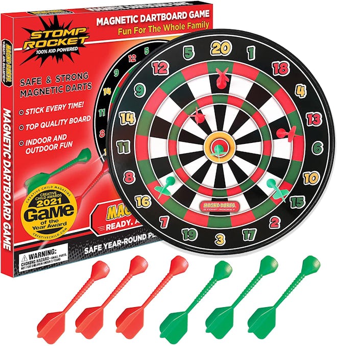 Amazon Stomp Rocket Magnetic Darts Game are a great gift for kids who like sports