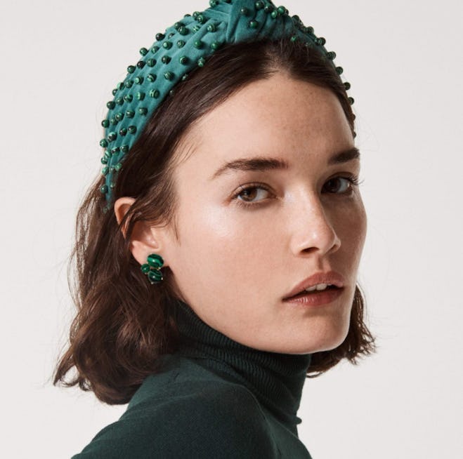 Emerald Beaded Headband