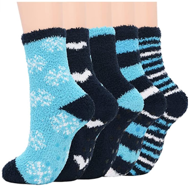 Zando Warm Fleece Grip Socks