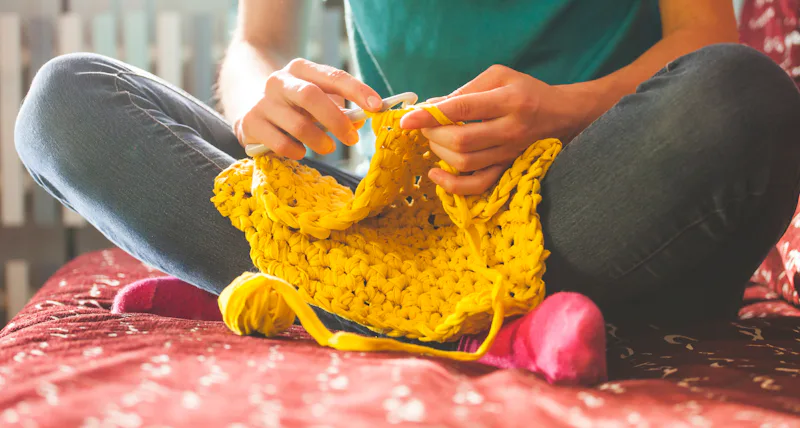 Crochet Yaourt pot plex