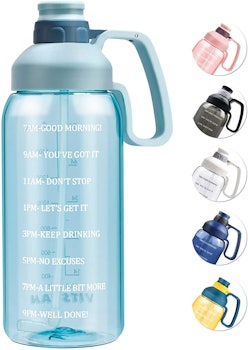 Vitscan Water Bottle with Straw & Timer Marker