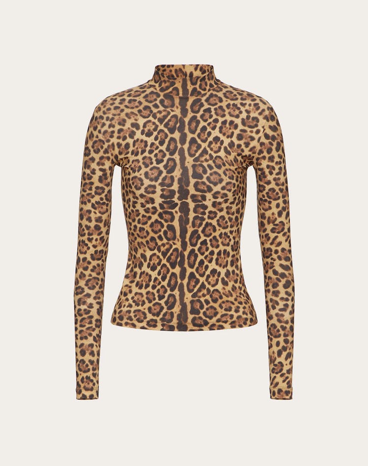 Printed Jersey T-Shirt in Animal Print from Valentino.