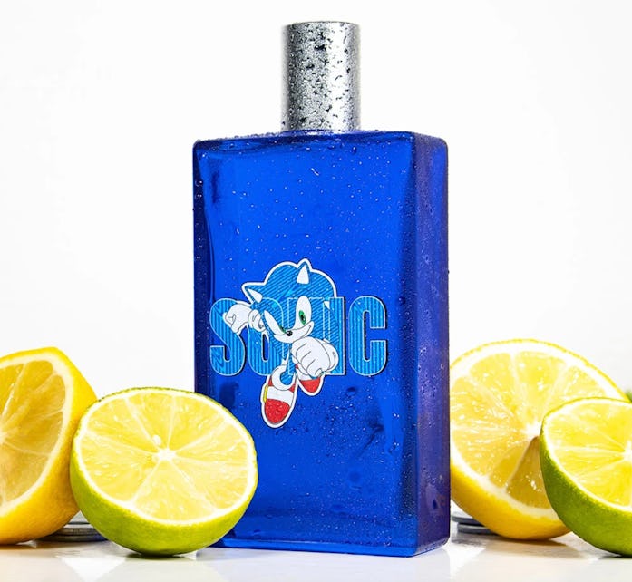 Sega Sonic official Blue Blur cologne promo image