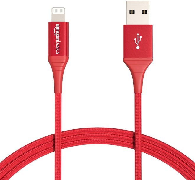 Amazon Basics Nylon USB-A to Lightning Cable Cord