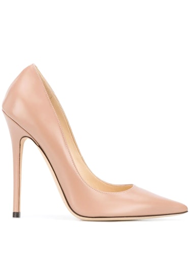 Anouk 130mm nude pumps from Jimmy Choo, available to shop on Farfetch.