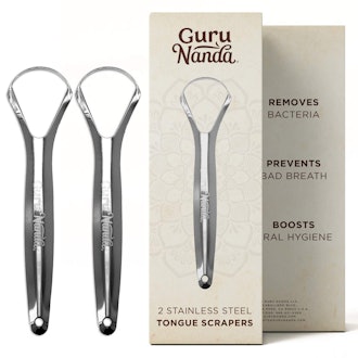 Guru Nanda Stainless Steel Tongue Scraper (2-Pack)