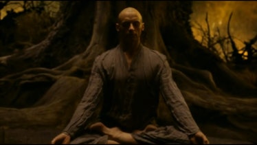Hugh Jackman during a transcendental meditation in the movie The Fountain