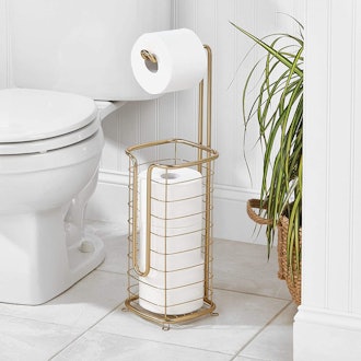 mDesign Free Standing Toilet Paper Holder