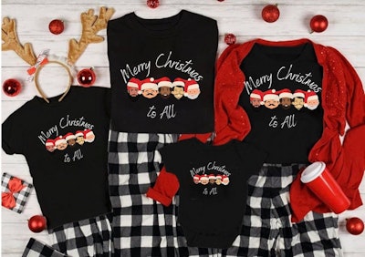 Diverse Santa Family Shirts