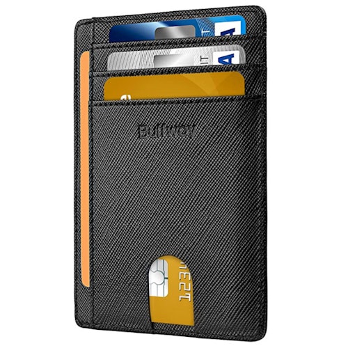 Buffway Slim RFID-Blocking Leather Wallet