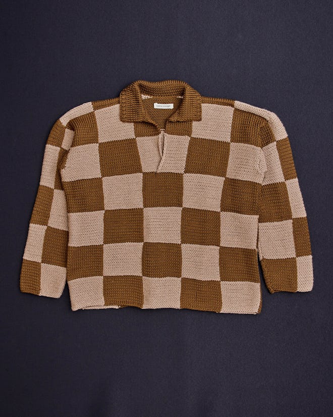 Connor McKnight Tile Knit Rugby Sweater