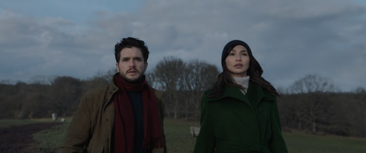 Kit Harington as Dane Whitman and Gemma Chan as Sersi in Eternals