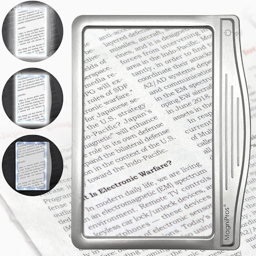 MagniPros Ultra-Bright LED 3X Page Magnifier