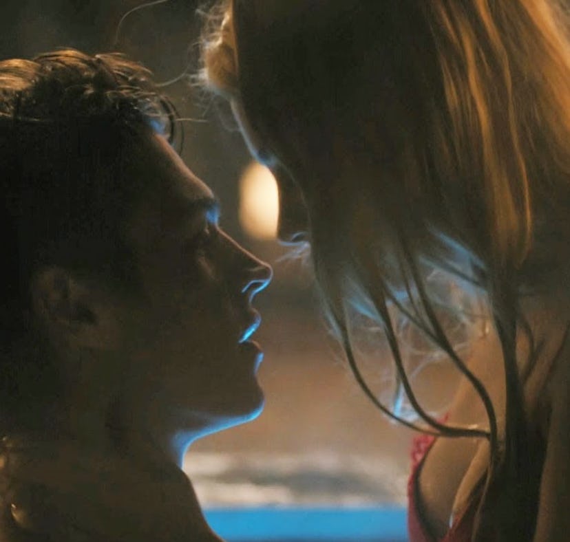 Hero Fiennes Tiffin as Hardin and Josephine Langford as Tessa in 'After We Fell'
