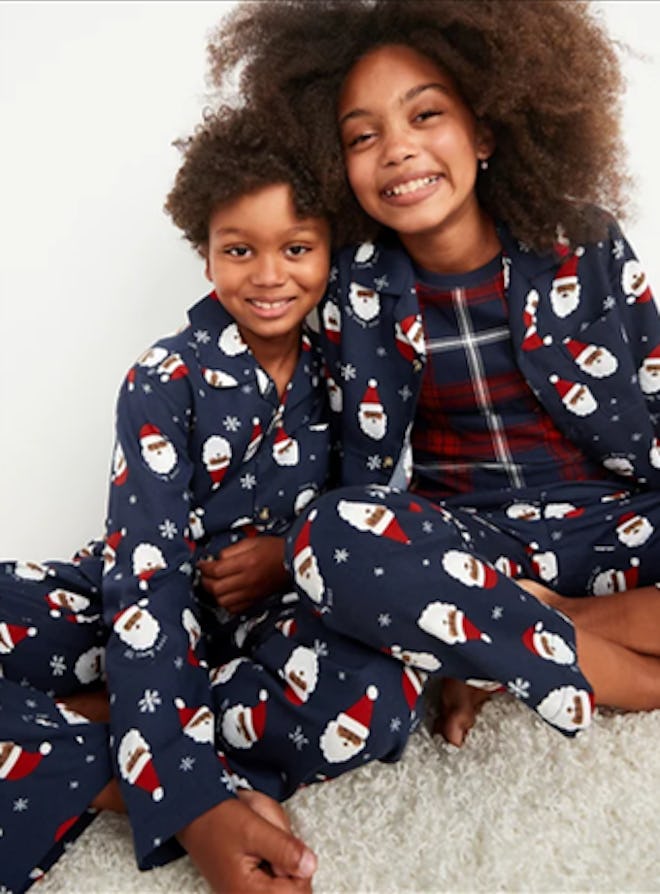 Gender-Neutral Matching Flannel Pajama Set For Kids