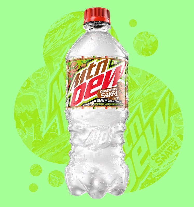 Mountain Dew’s new Gingerbread Snap’d flavor bottle