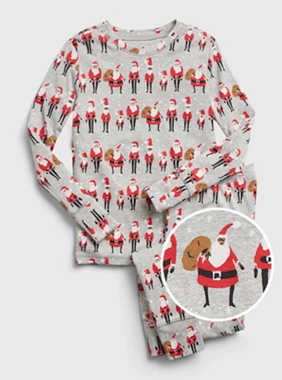 Kids 100% Organic Cotton Santa Print PJ Set