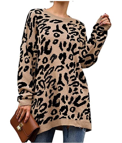 PRETTYGARDEN Leopard Print Pullover