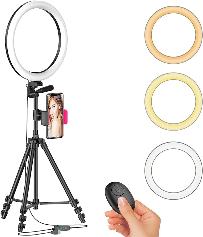 APTOYU 12-Inch Ring Light With Extendable Tripod