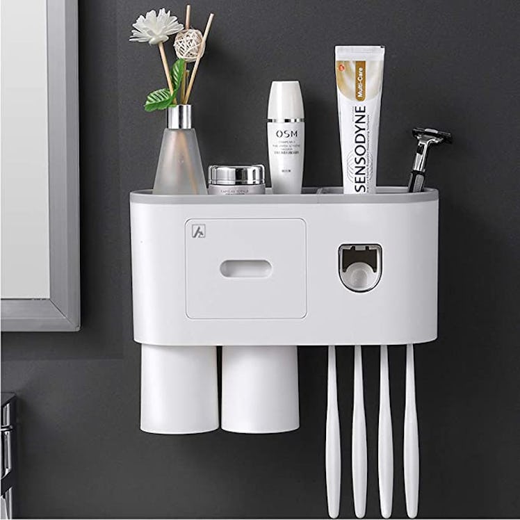 Aeakey Toothbrush Holder and Toothpaste Dispenser