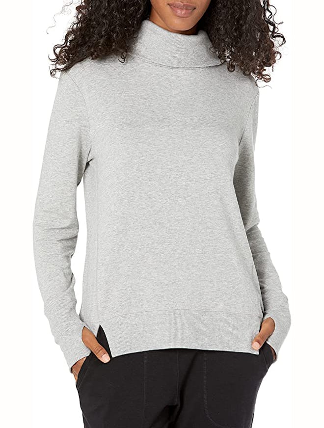 Amazon Essentials Studio Terry Long-Sleeve Funnel-Neck Sweatshirt