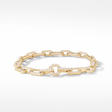 Starburst Chain Bracelet in 18K Yellow Gold with Pavé Diamonds from David Yurman.