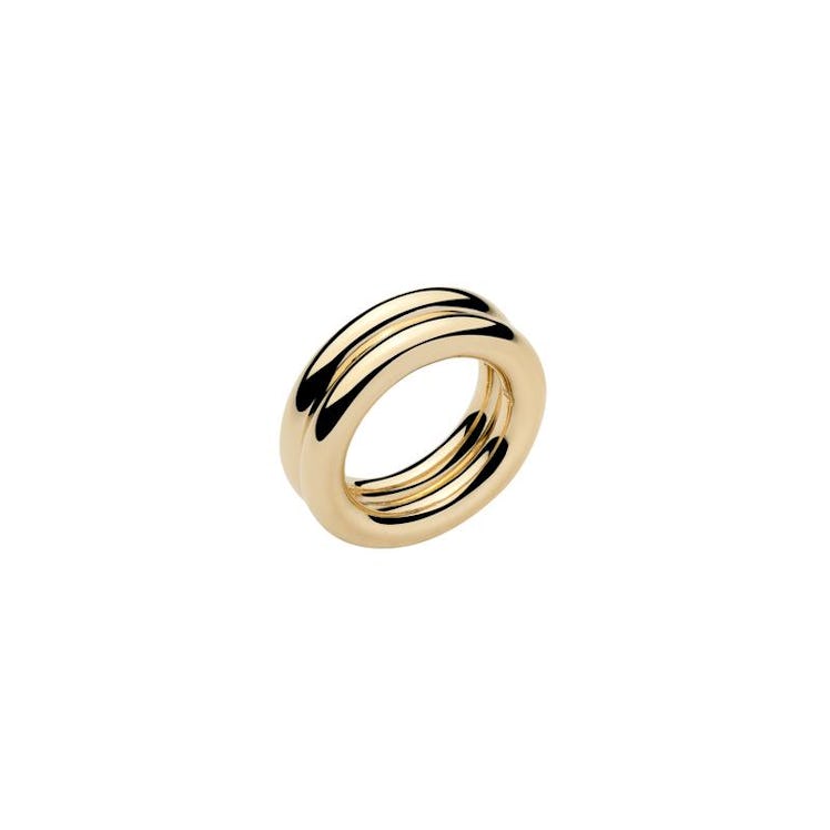 Gold plated Double Stack Lilly Ring from Jennifer Fisher.