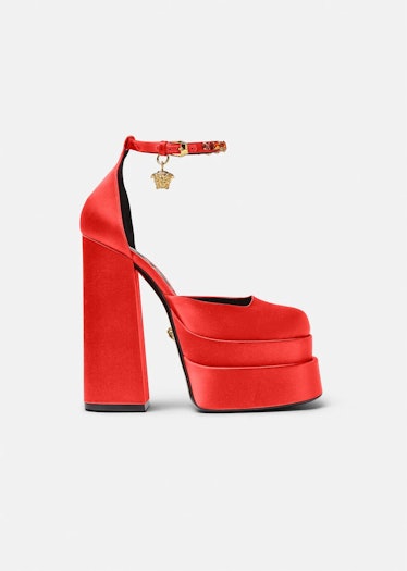 Red Medusa Aevitas Platform Pumps from Versace.