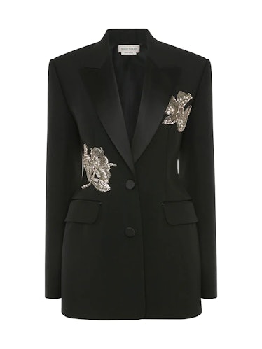 Beaded Embellishments Blazer from Alexander McQueen, available to shop on Saks Fifth Avenue.